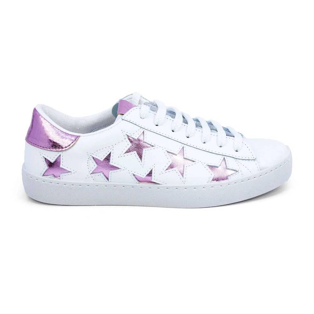 NEW VICTORIA women's fashion leather sneakers in rosa